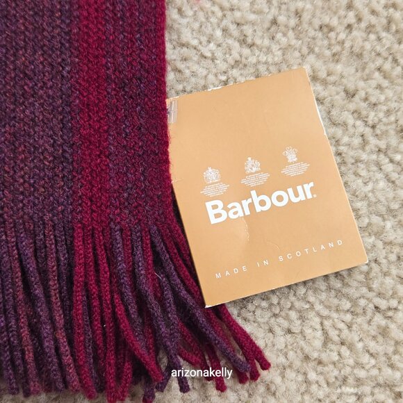 NWT Barbour Lambswool Knit Stripe Pink Purple - Picture 6 of 11